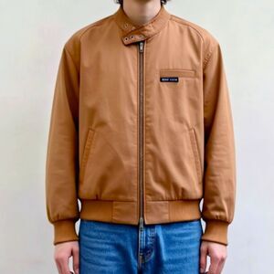 Vintage 80s Members Only Racer Bomber Jacket Rust Copper 44 XL